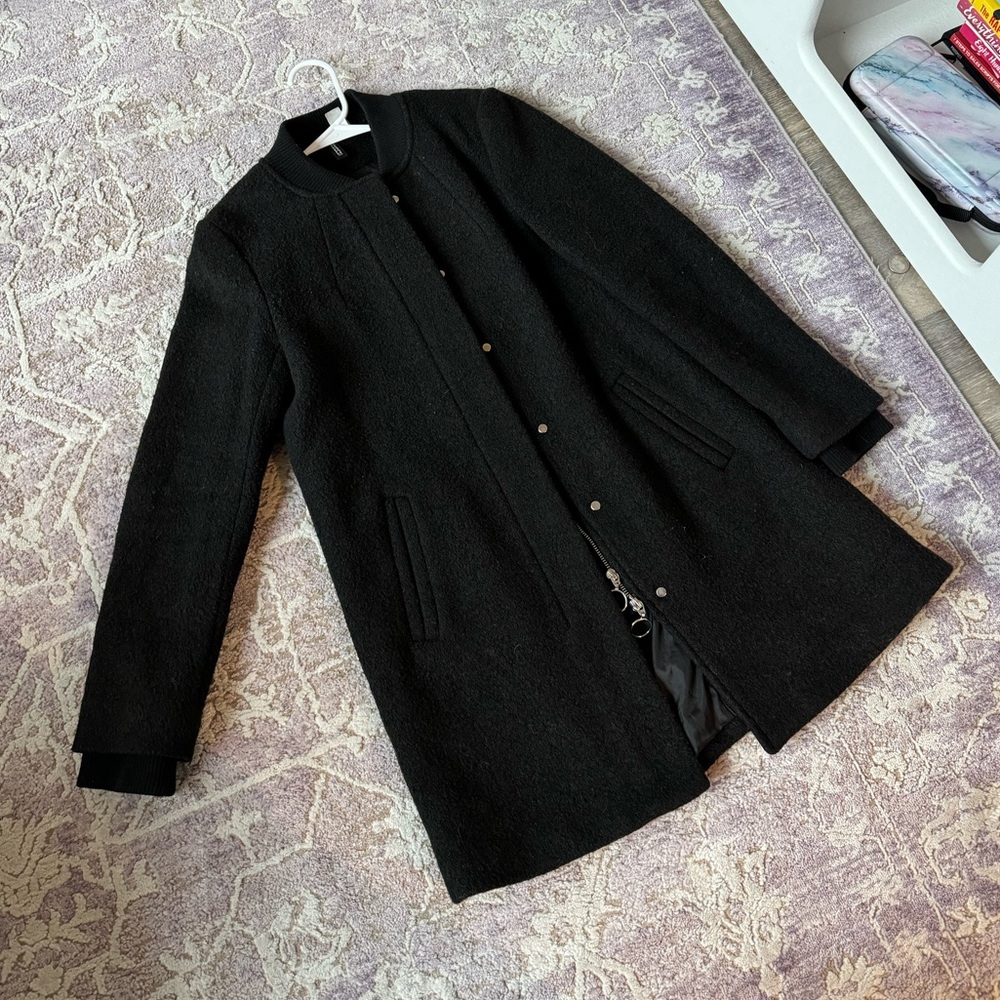 Black H & M Winter Peacoat - Size Small